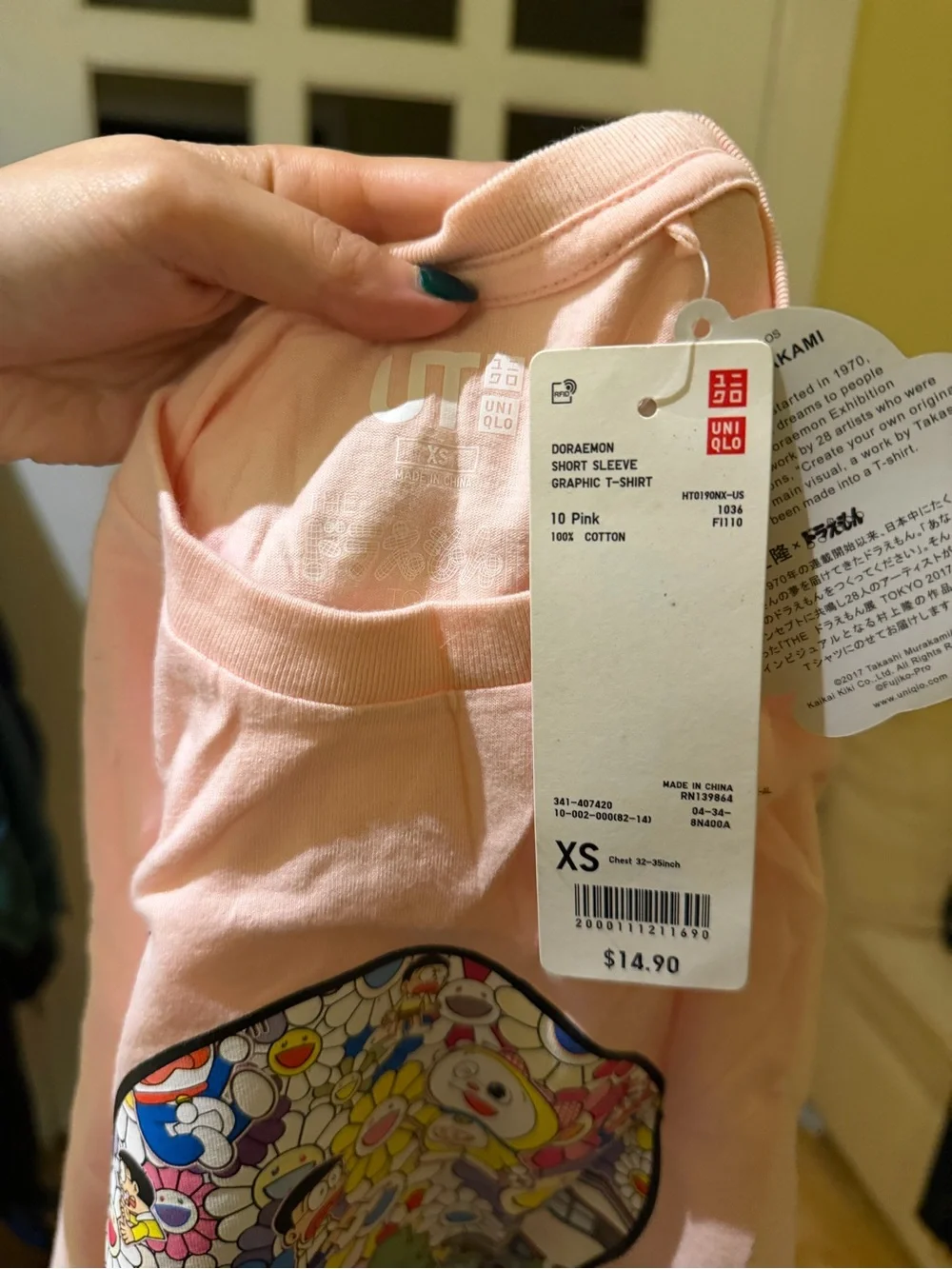 Uniqlo Murakami x Doraemon Pink Graphic Tshirt